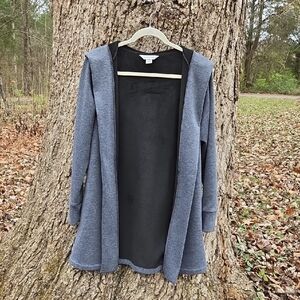 CHRISTOPHER & BANKS Gray Hooded Jacket. Plush Lined. Ladies Size  M. Like New!